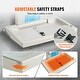 preview thumbnail 3 of 8, Gray HDPE Foldable Wall Baby Changing Table with Safety Belt & Rods - 33.86 x 22.24 x 19.69 inch
