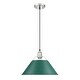 preview thumbnail 2 of 9, Golden Lighting Orwell Single Light 14" Wide Pendant in Pewter with