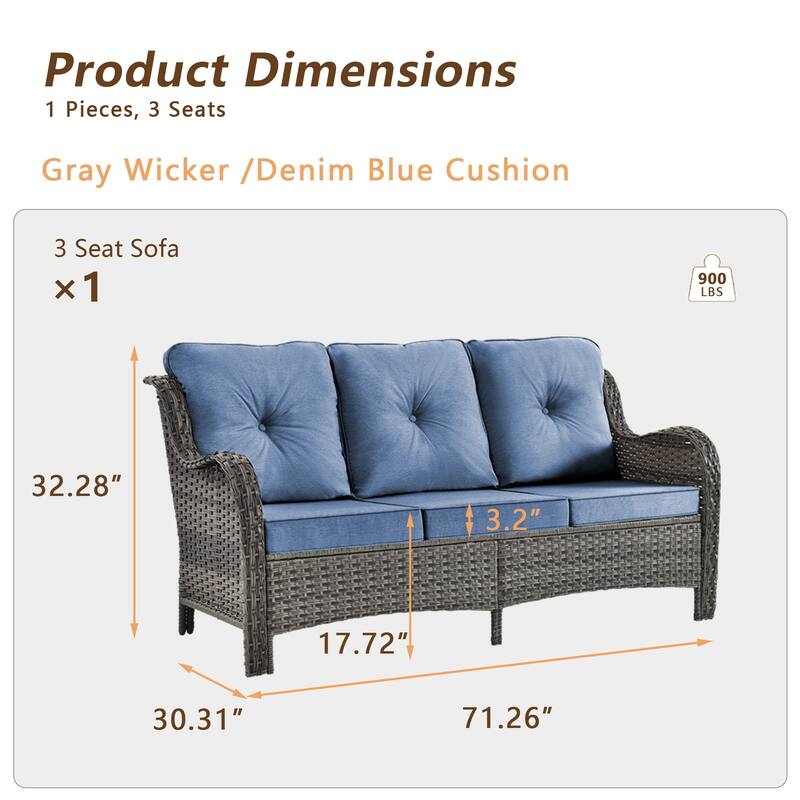 Gray Wicker Rattan Outdoor Patio Furniture Set Swivel Chair with Cushion