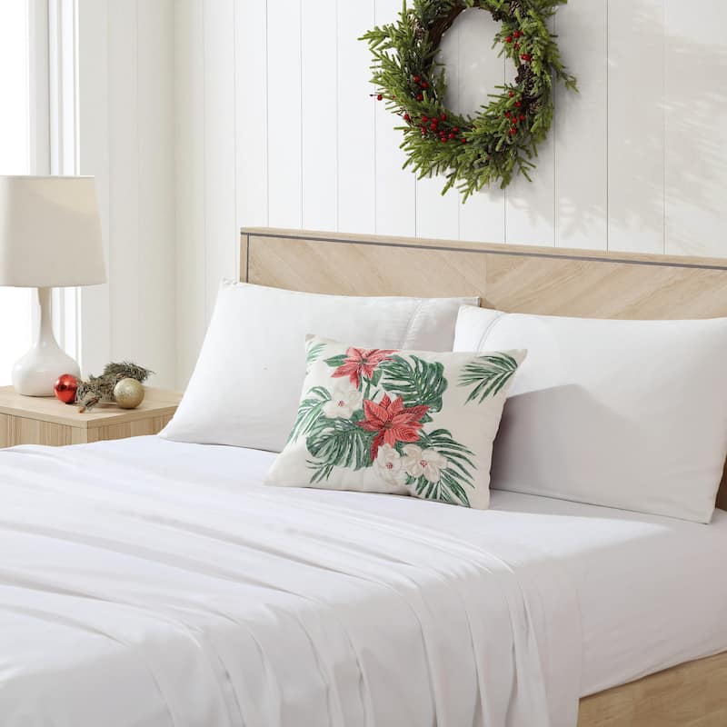 Tommy Bahama Festive Palms Red Throw Pillow