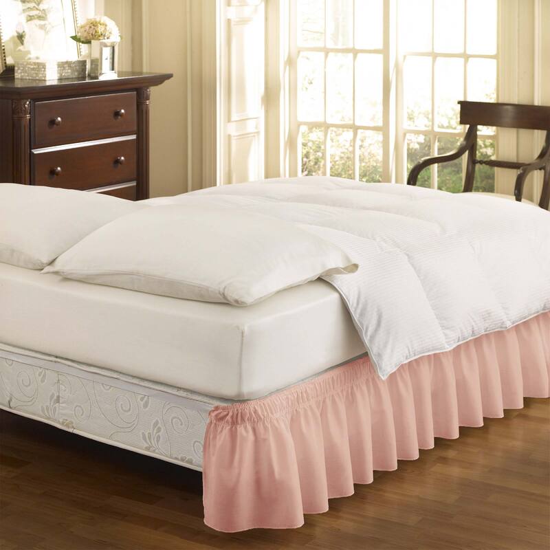 EasyFit Wrap Around Solid Ruffled Bed Skirt