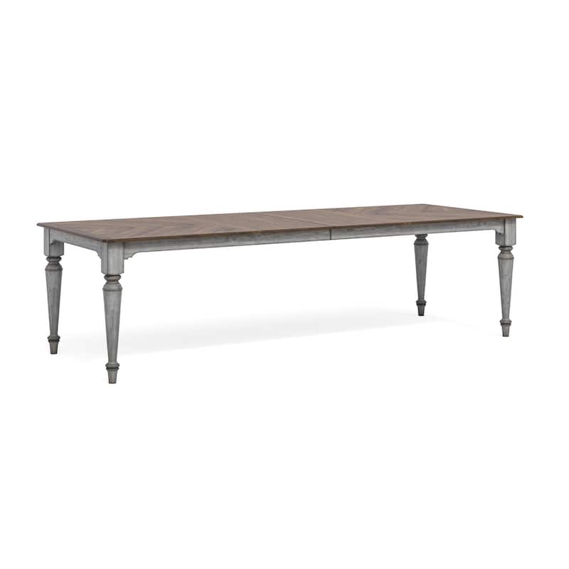 Plymouth Gray Wood Rectangular Dining Table with Removable Leaf Inserts by Flexsteel - 72" x 30" x 42"