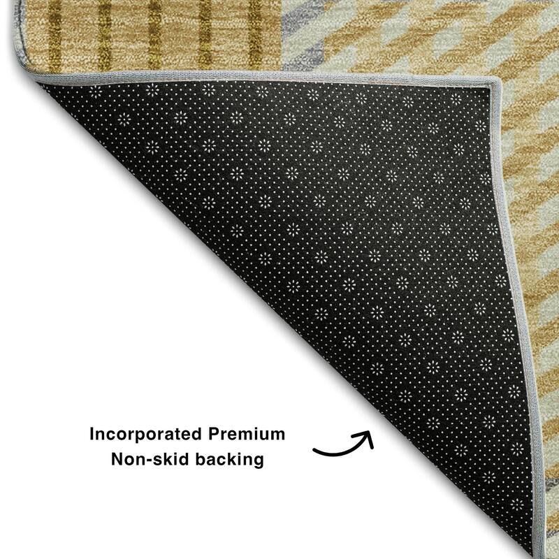 Premium Washable Super Soft Modern Plaid Mayfield Rug