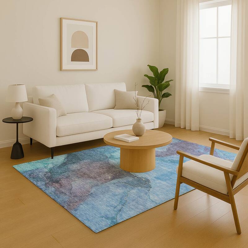 Premium Washable Super Soft Abstract Watercolor Mayfield Rug