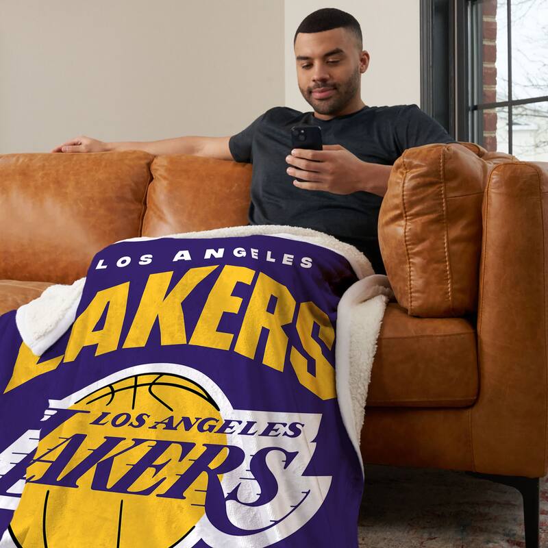 NBA High Block Silk Touch Sherpa Throw Blanket