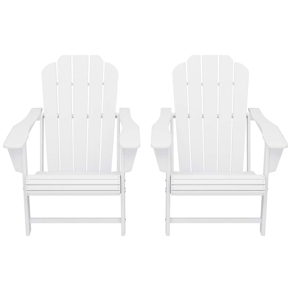 Aderson Outdoor Poly Adirondack Chair with Cupholders (Set of 2)