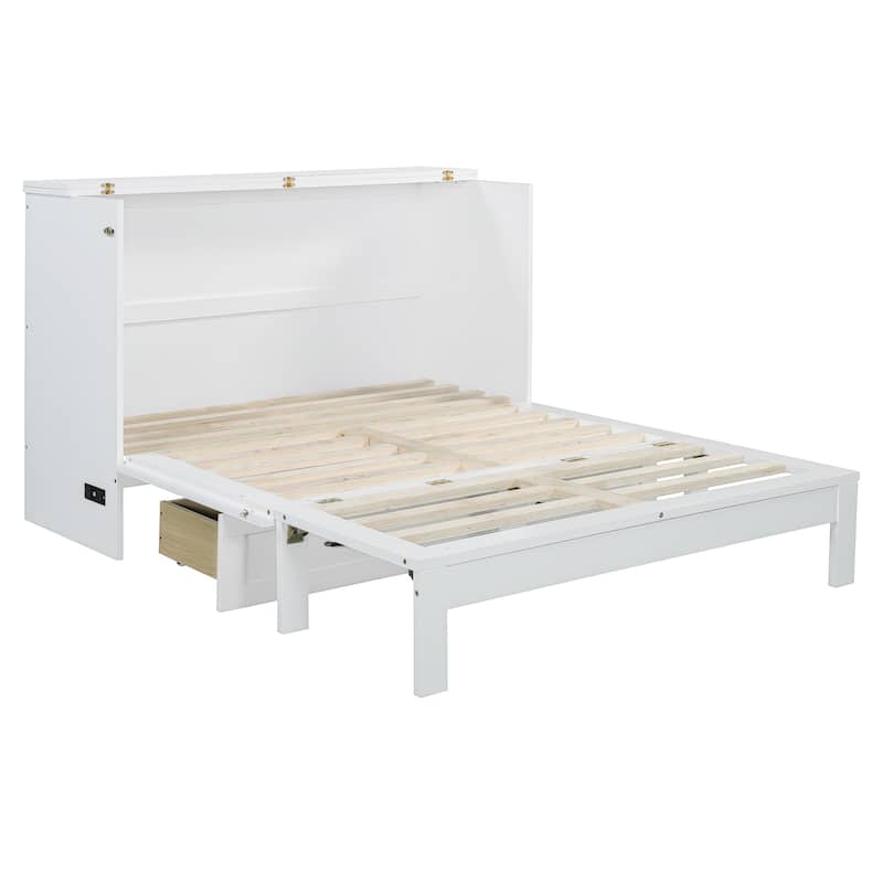 Full Size Murphy Bed with Large Drawers