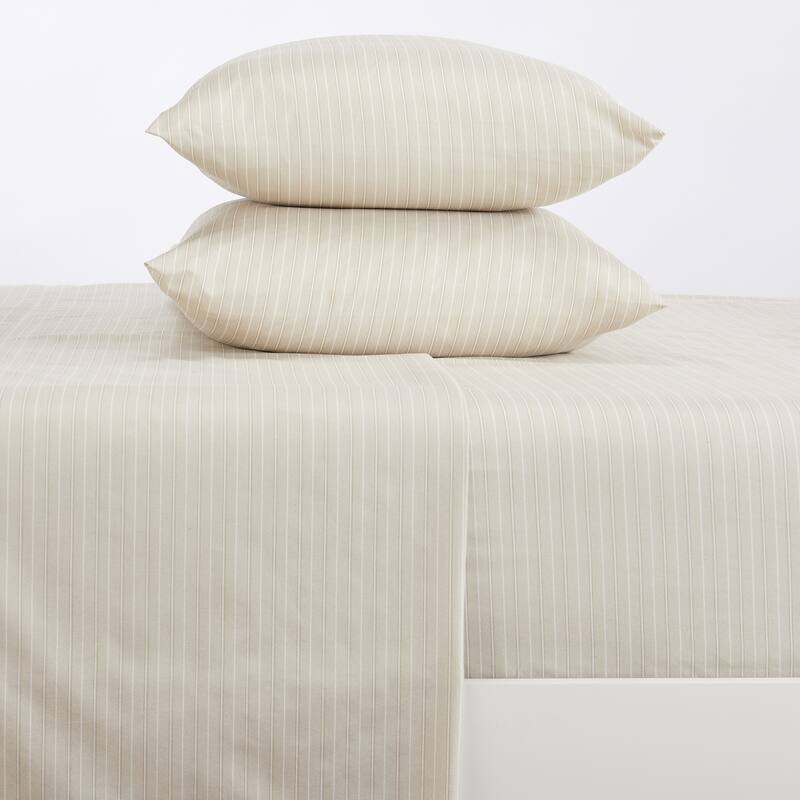 Premium Striped Microfiber Sheet Set