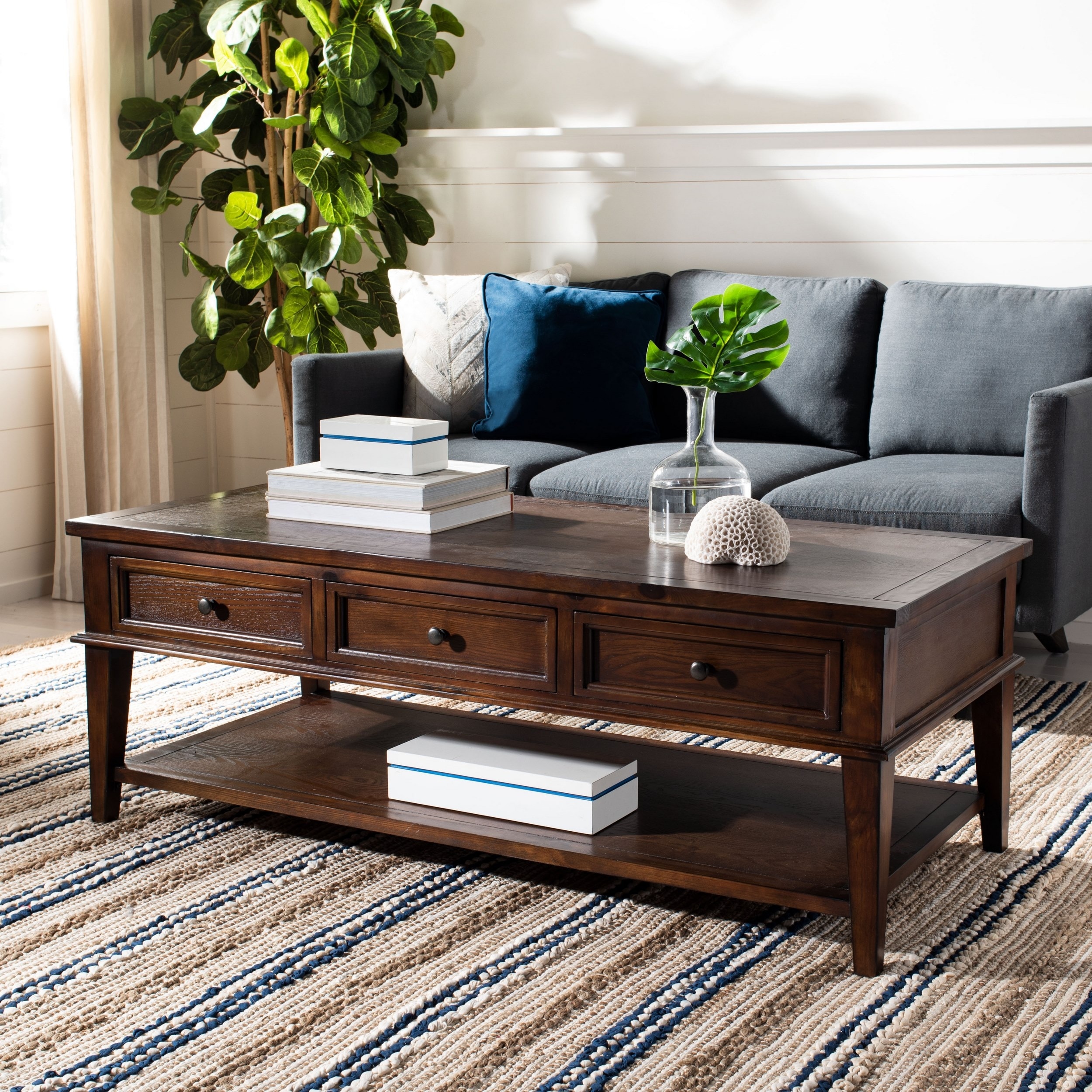 Safavieh kendra drawer 2025 pedestal end table