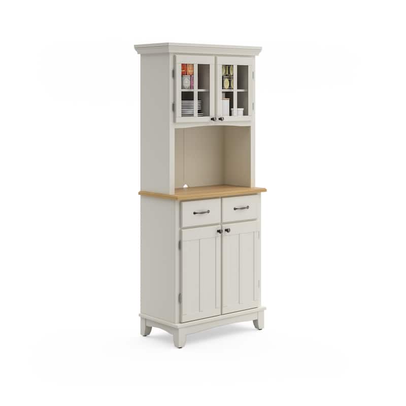 Homestyles Buffet Of Buffets Off-White Wood Buffet with Hutch - 31" x 16" x 72"