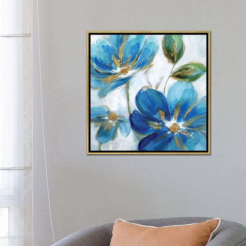 iCanvas "Flowering Blues II" by Nan Framed Canvas Print