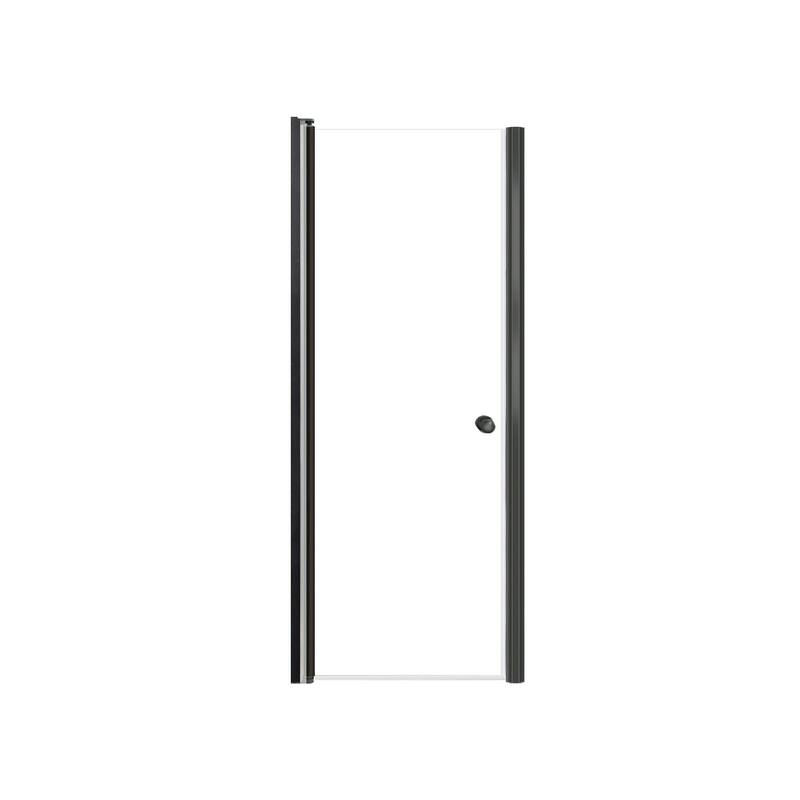 Transolid LSD287006C 70" High x 28" Wide Pivot Frameless Shower Door - Matte Black