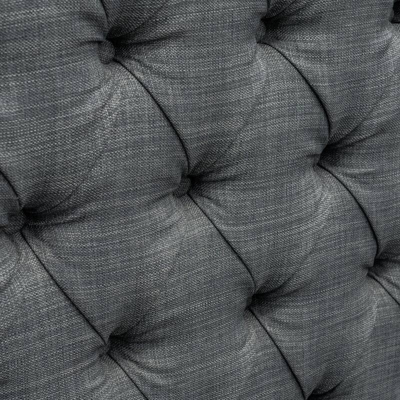 Madison Park Baldwin Upholstered Wingback Headboard with Button Tufting & Nailhead Trim
