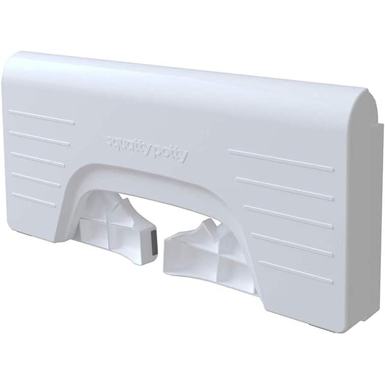 Squatty Potty Fold N Stow Compact Foldable Toilet Stool, White, 8 Inch Foldable Squatting Potty Stools for Bathroom - White