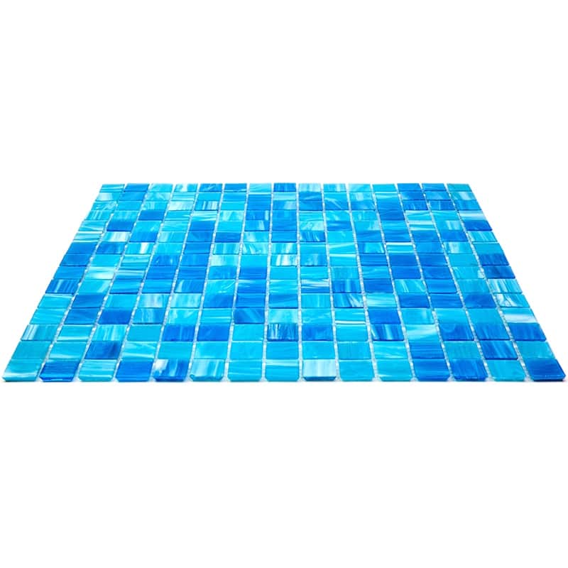 Apollo tile 12" x 12" Mingles Glossy Olympic blue Glass Tile (20 sq ft/case) - 20 Pack
