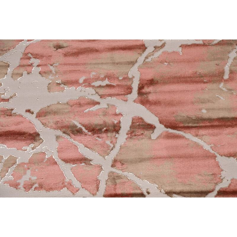 Abstract Transitional Turkish Oriental Rug Contemporary Carpet