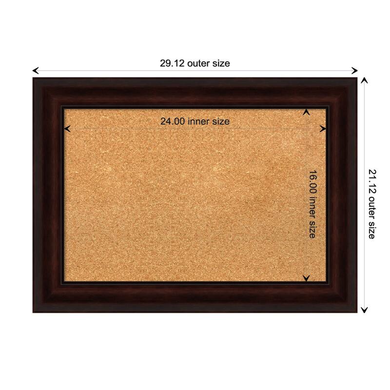 Coffee Bean Brown Framed Cork Bulletin Memo Board