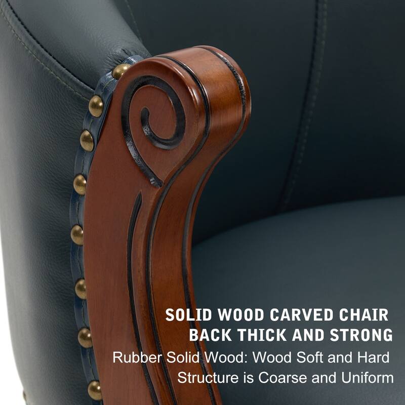 Cow Print Leather Swivel Bar Stool with Back, Wooden Frame & 360-Degree Spin, Bar Height, Blue