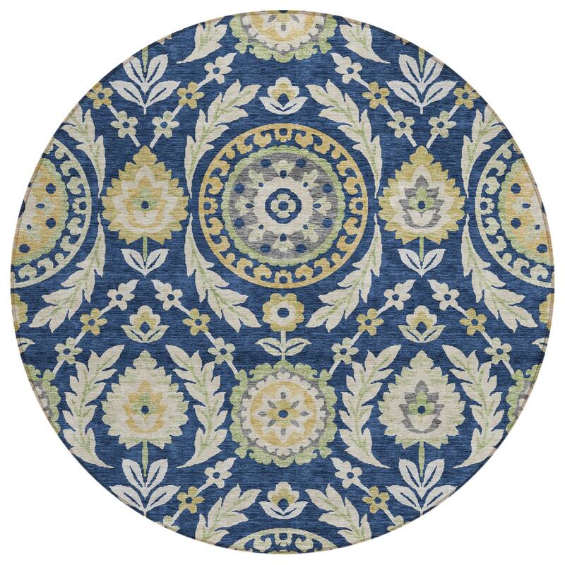 HomeRoots Floral Transitional Rectangle Outdoor Rug