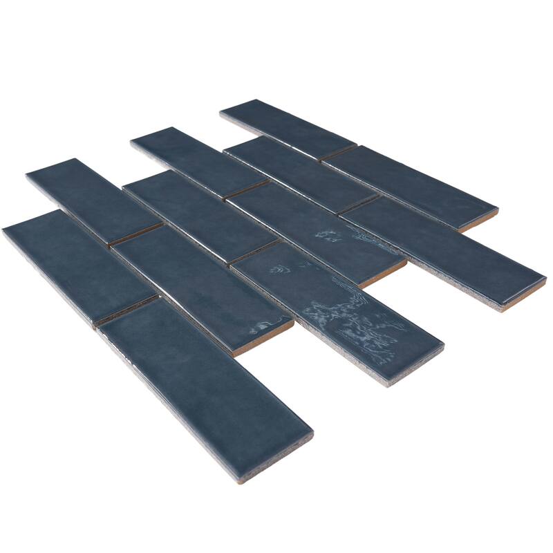 Forio 2" x 6" Brick Glossy Porcelain Mosaic Tile