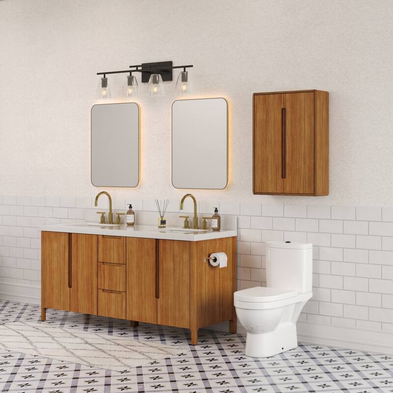 Sequoia 24 In. W x 33 In. H x 8 In. D Bath Storage Wall Cabinet in Mangowood