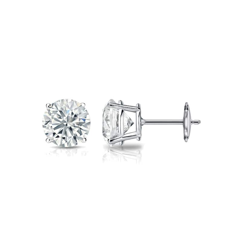 Vault Classic 0.50ct TW Natural Diamond 4-Prong Studs Guardian-Back (I VS2) - White
