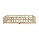 preview thumbnail 28 of 45, Rubber Wood Floor Bed with Fence and Door,Twin Size