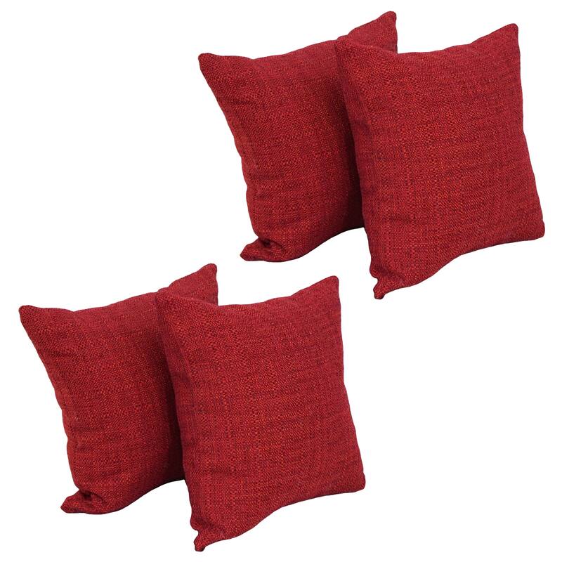 Blazing Needles 17-inch Square Throw Pillows (Set of 4) - Welby Pimento