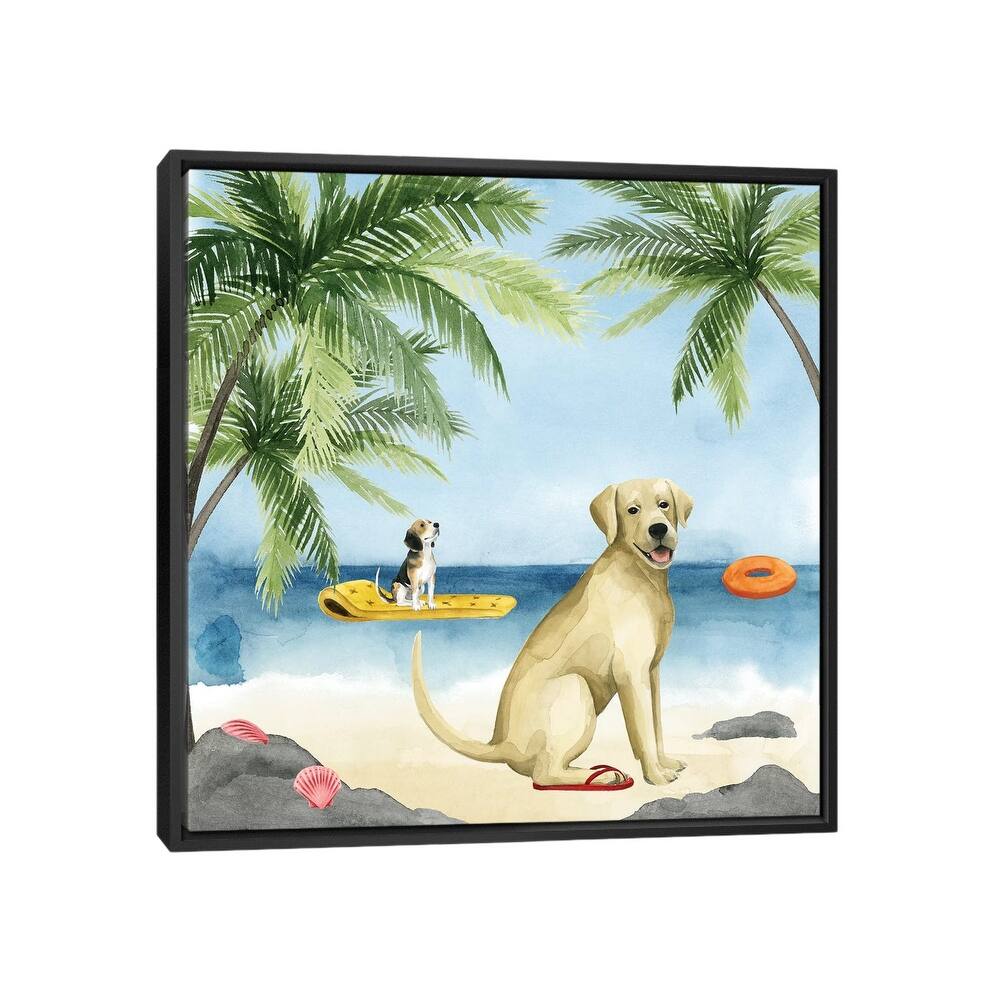 iCanvas "Dogs on Deck II" by Grace Popp Framed Canvas Print