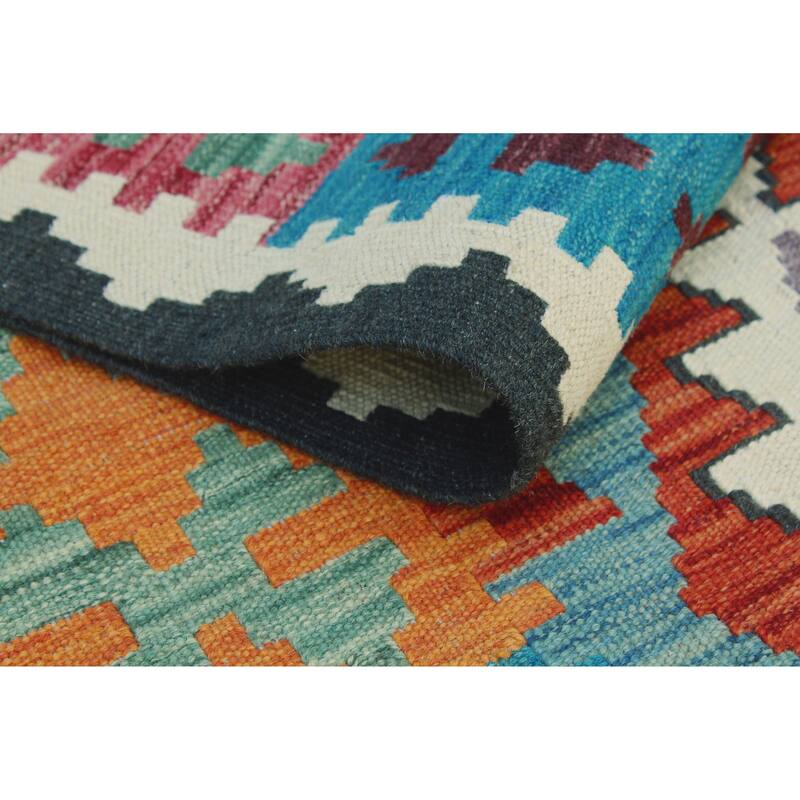 Flatweave Madalyn Red/Ivory Runner - 2'9" x 9'9"