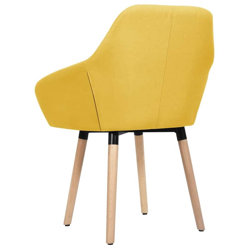 vidaXL Dining Chair Accent Upholstered Arm Chair with Solid Wood Legs Fabric - 24.4" x 21.3" x 32.9"