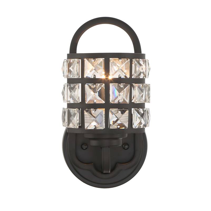 1 - Light Matte Black Armed Sconce - W5.59"xD7.09"xH11.02"