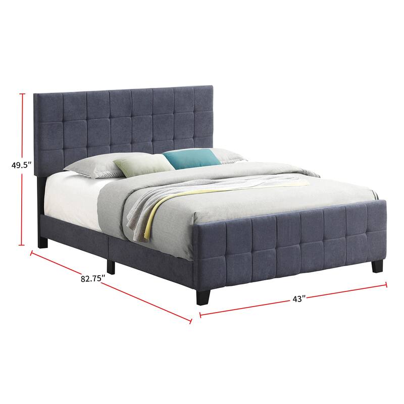 Fabric Upholstered Panel Bed