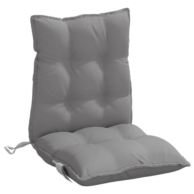 vidaXL Lowback Chair Cushion Set of 4 Anthracite - 19.7 x 39.4 x 2.8 in.