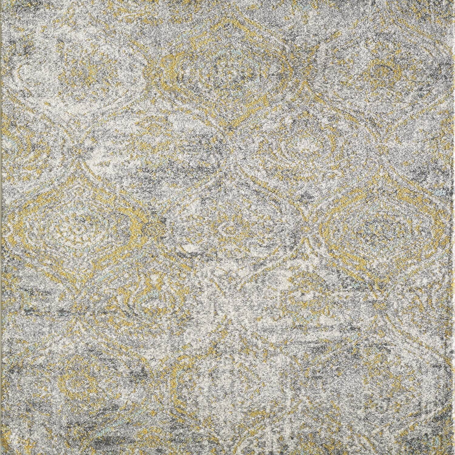 Totti Loops Cream/Yellow 3x5 Oriental Rug 3'X5' Rectangle 3'X5
