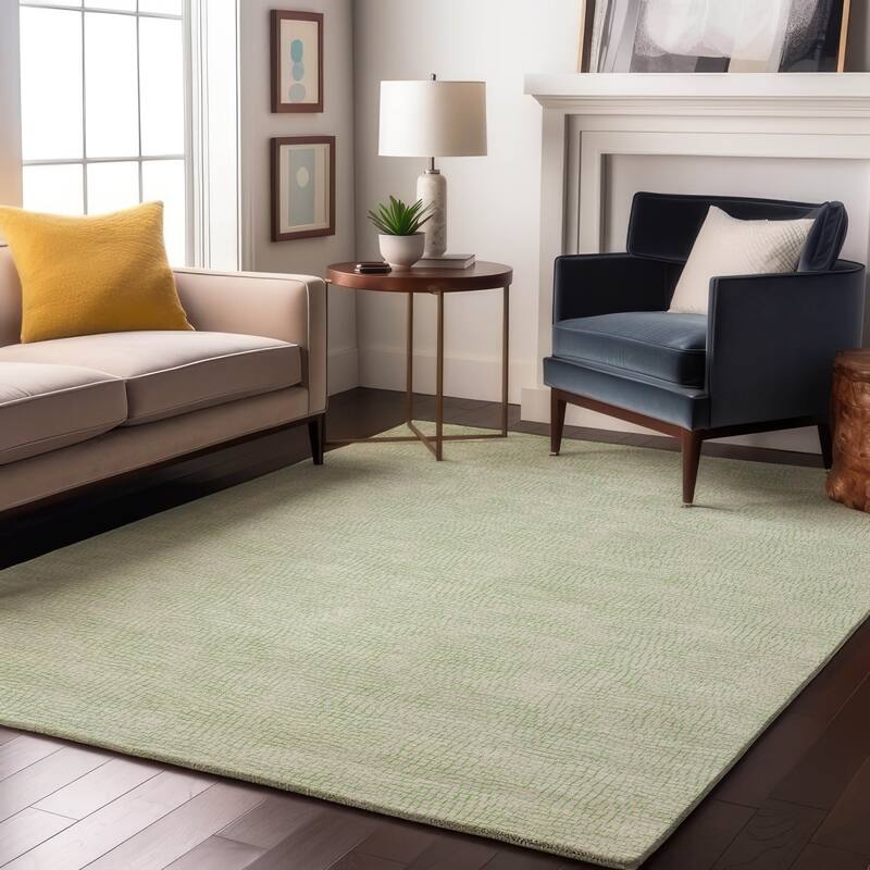 Premium Washable Super Soft Geo Hatchy Mayfield Rug - Mint - 2'6" x 3'10"
