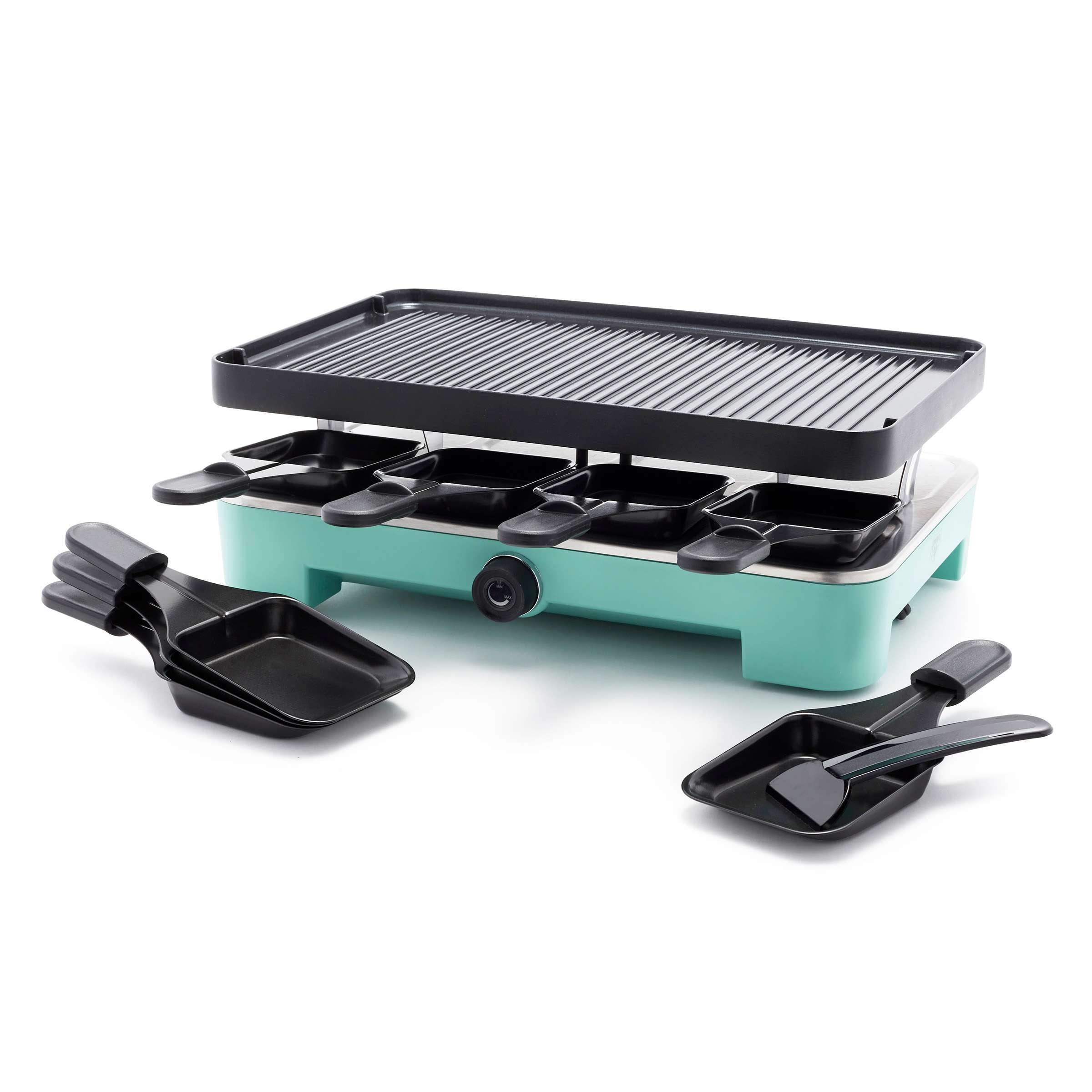 GreenLife Raclette Indoor Tabletop Grill, 2-in-1 Grill and Griddle