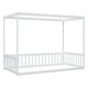 preview thumbnail 21 of 31, American Design Wooden Canopy Twin Size Floor Bed with Fence and Guardrails