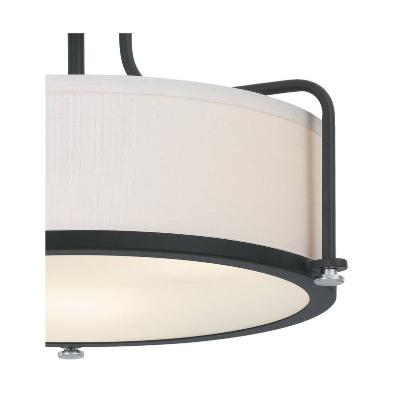 Roseto Clermont 3 Light 18" Wide Semi-Flush Drum Ceiling Fixture