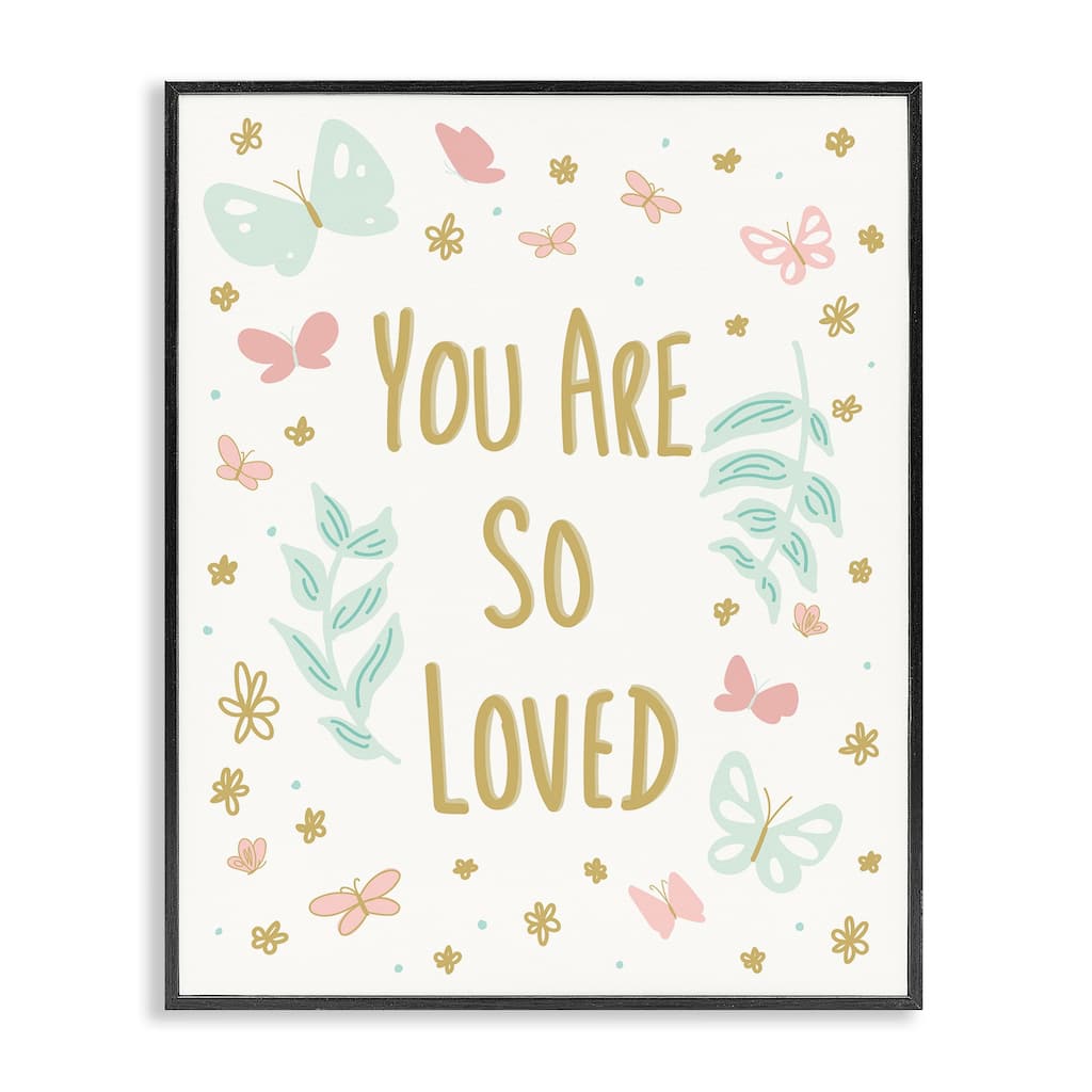 Stupell So Loved Uplifting Flowers Framed Giclee Art Design By Sweet Melody Designs