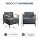 preview thumbnail 3 of 13, Gymojoy Luxury Patio Chair Set of 2 - 10" Extra Thick Cushions & Industrial Steel Frame - All-Weather Outdoor Furniture