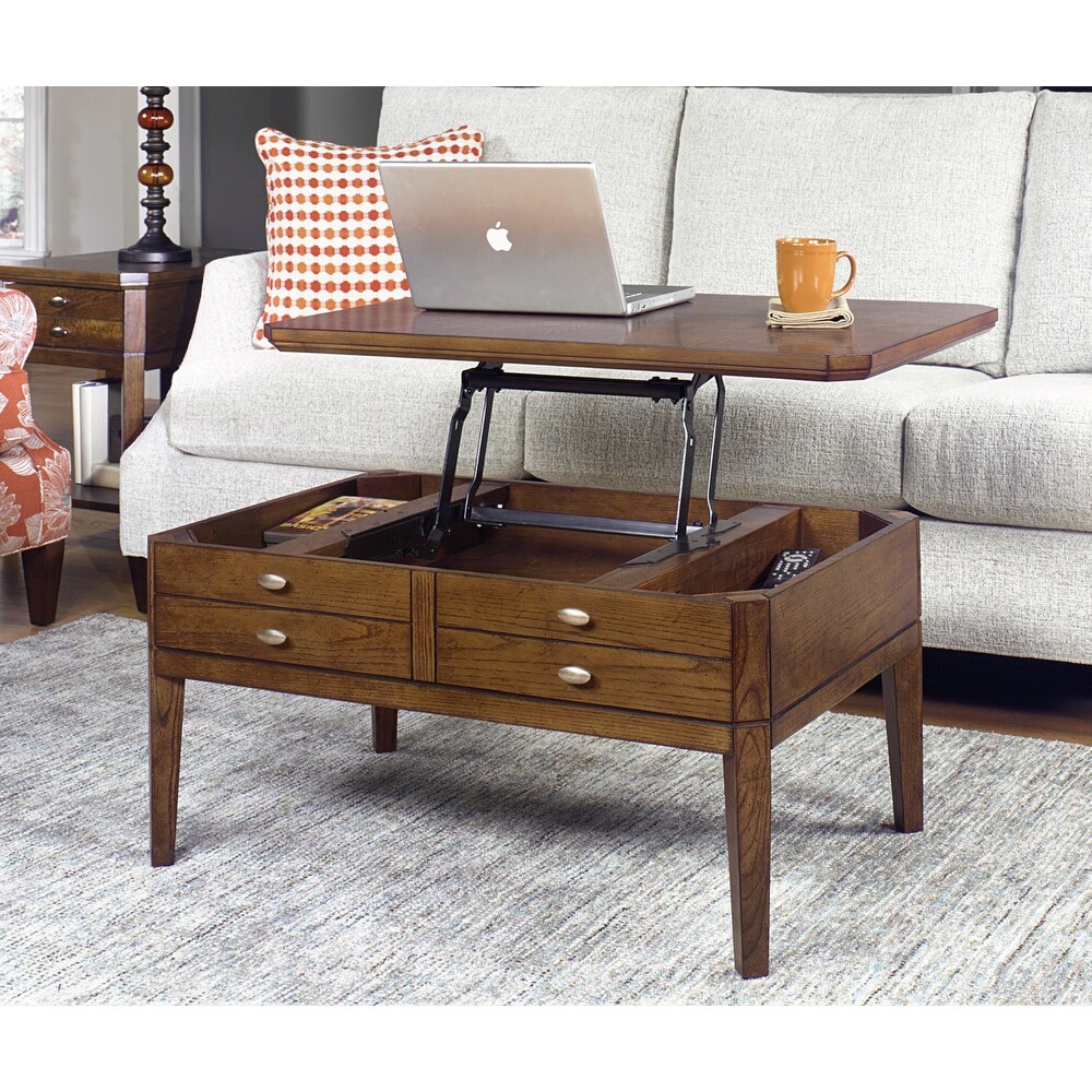 Heartwood crossing solid wood lift top shop coffee table