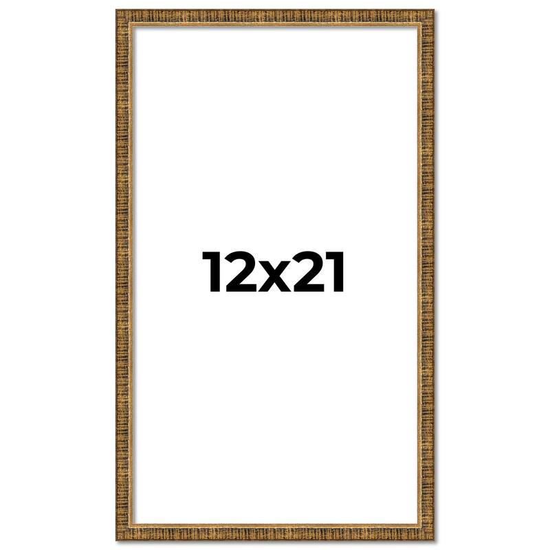 12x21 Frame Gold Solid Wood Picture Frame - Complete Modern Photo