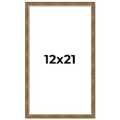 12x21 Frame Gold Solid Wood Picture Frame - Complete Modern Photo