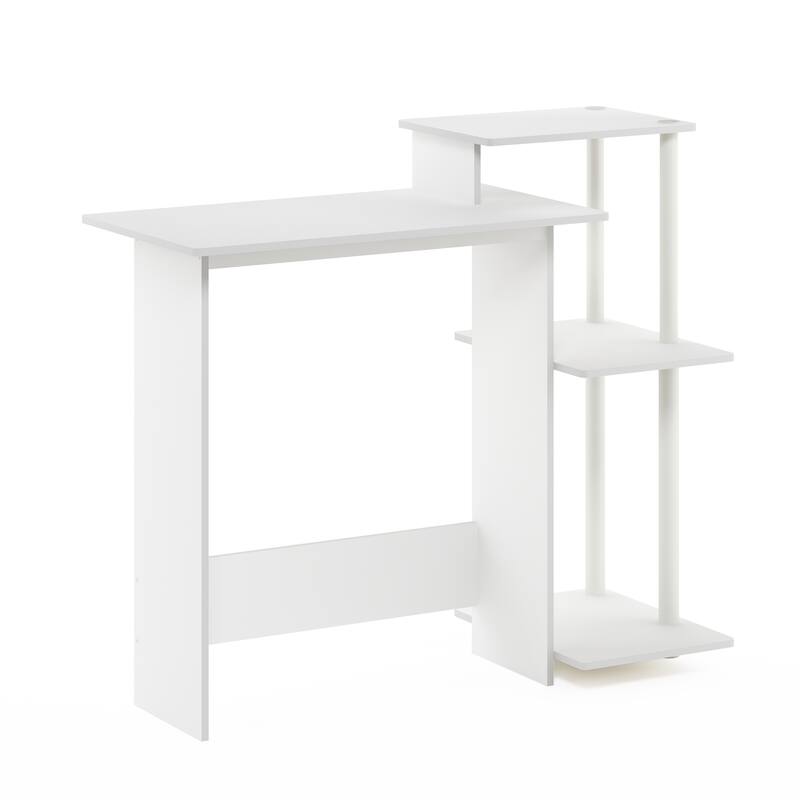 Furinno Efficient Home Laptop Notebook Computer Desk - White/White