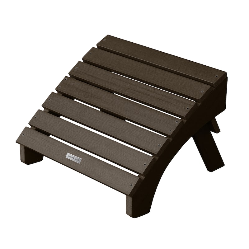 HIGHWOOD Eco-Friendly Synthetic Wood Folding Ottoman - Weathered Acorn