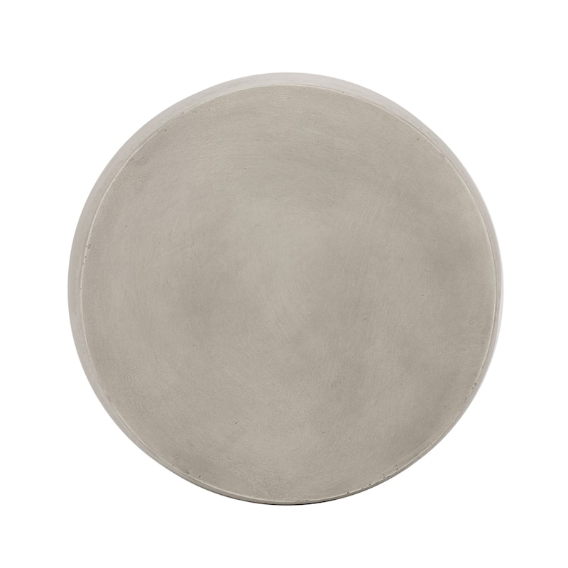 19" Modern Round Side Table with Drum Shape for Living Room or Bedroom