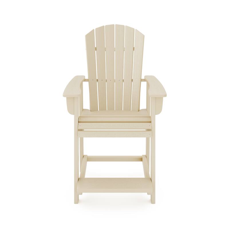 Adirondack Style Counter Chair - Stylish Hdpe Poly Lumber For Dining (Excluding the table)