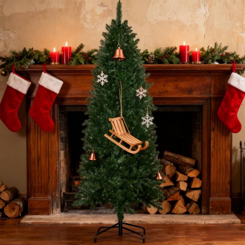 Christmas Tree with Realistic Branch Tips,Artificial Christmas Tree for Indoor, Home, Holiday - Green