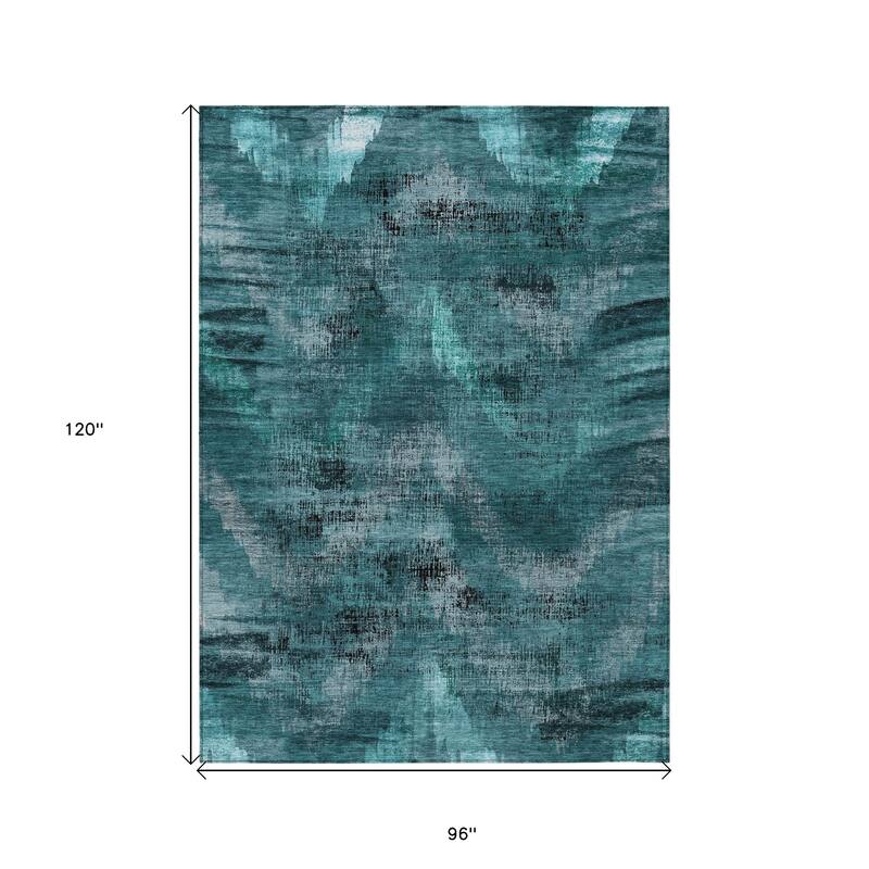 HomeRoots Abstract Transitional Rectangle Outdoor Rug